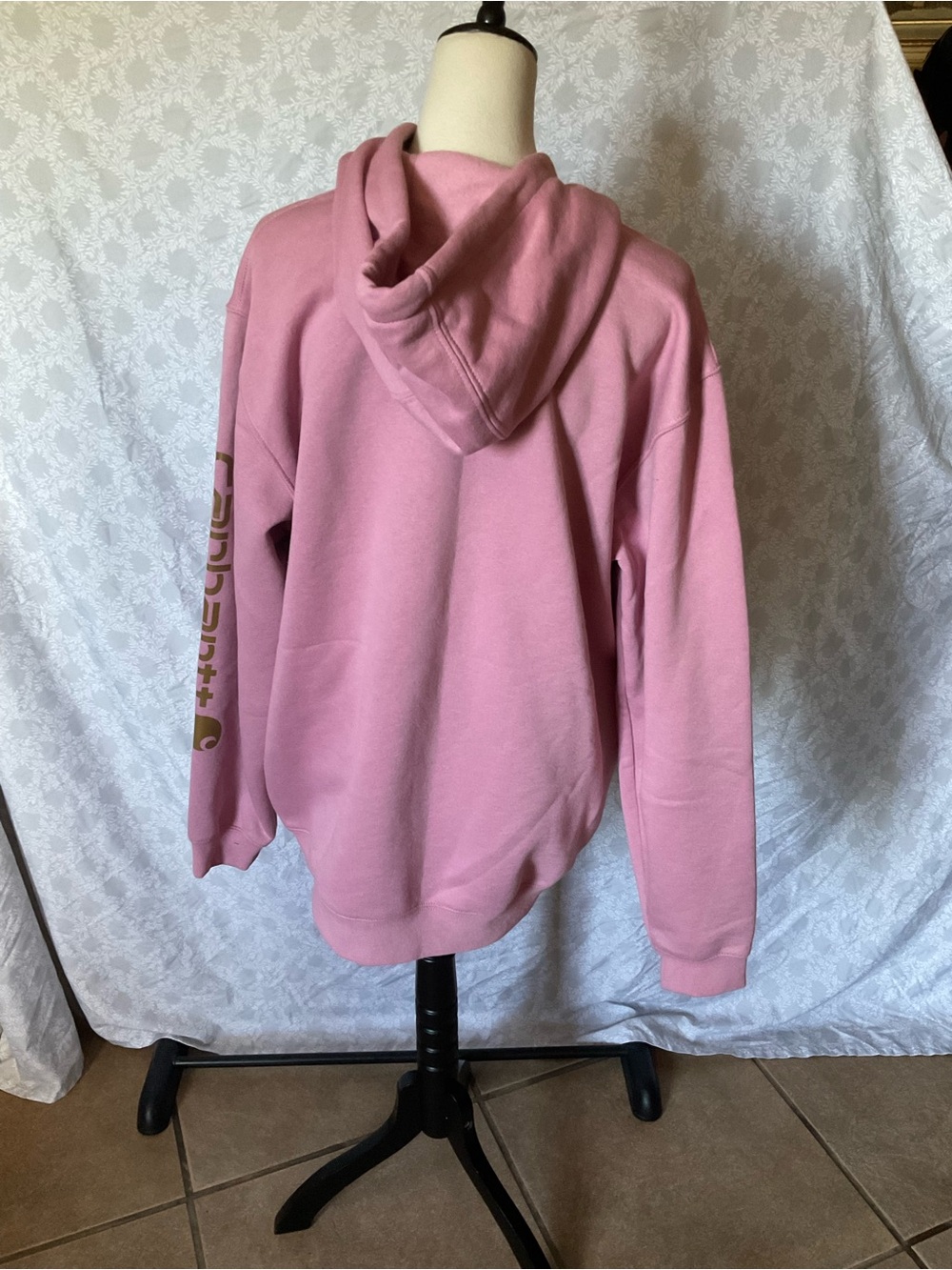 Carhartt Women's Pink Hooded Pullover Sweatshirt - Picture 4 of 7
